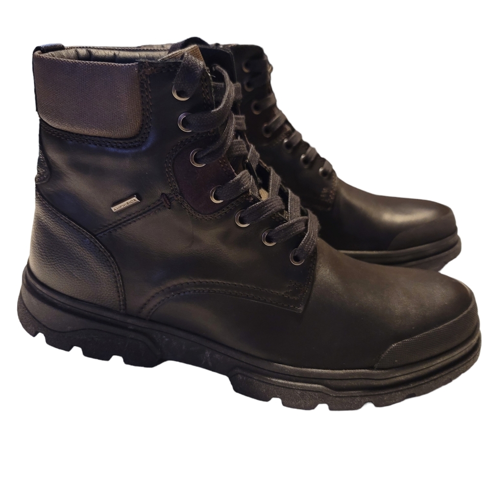 Geox Black Leather Men's Boots